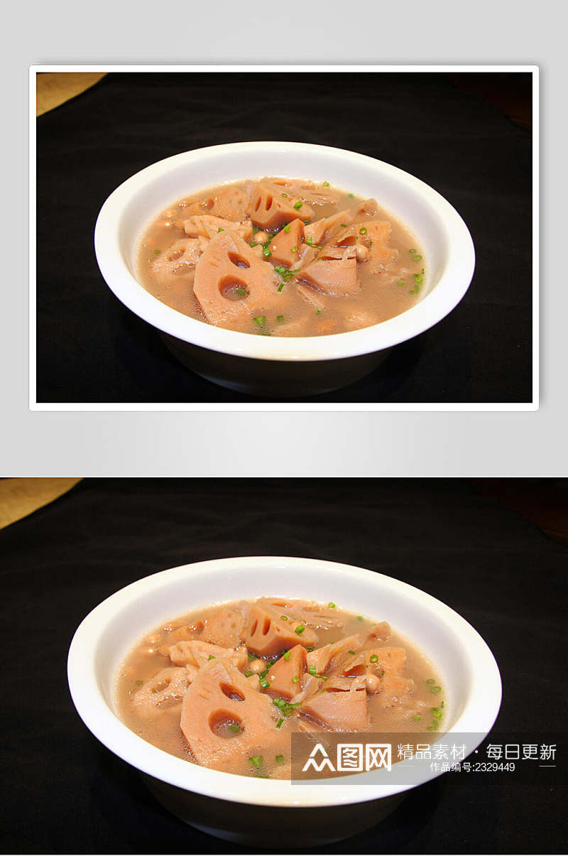 莲藕花生排骨汤餐饮食品图片素材