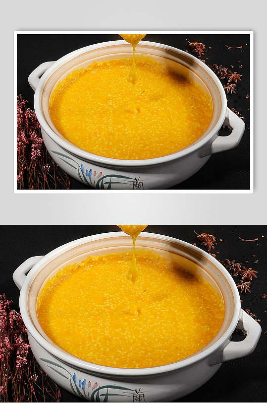南瓜小米粥食品摄影图片