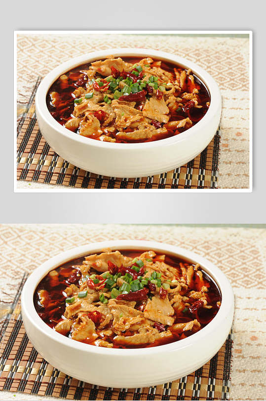 香辣美味湘菜水煮肉片食物高清图片-众图网