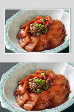 湘菜插豆角扣肉餐饮图片