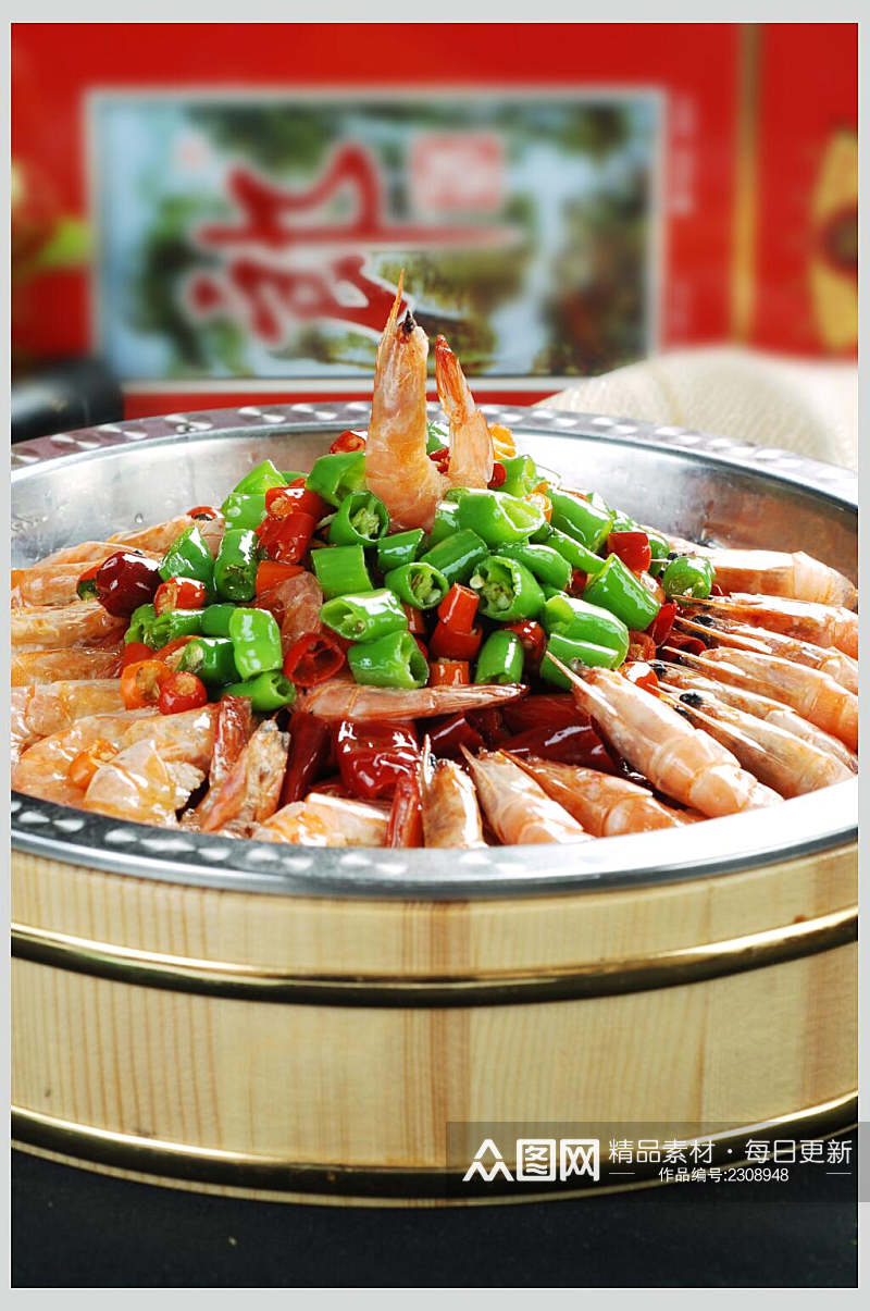 盆盆基围虾美食图片素材