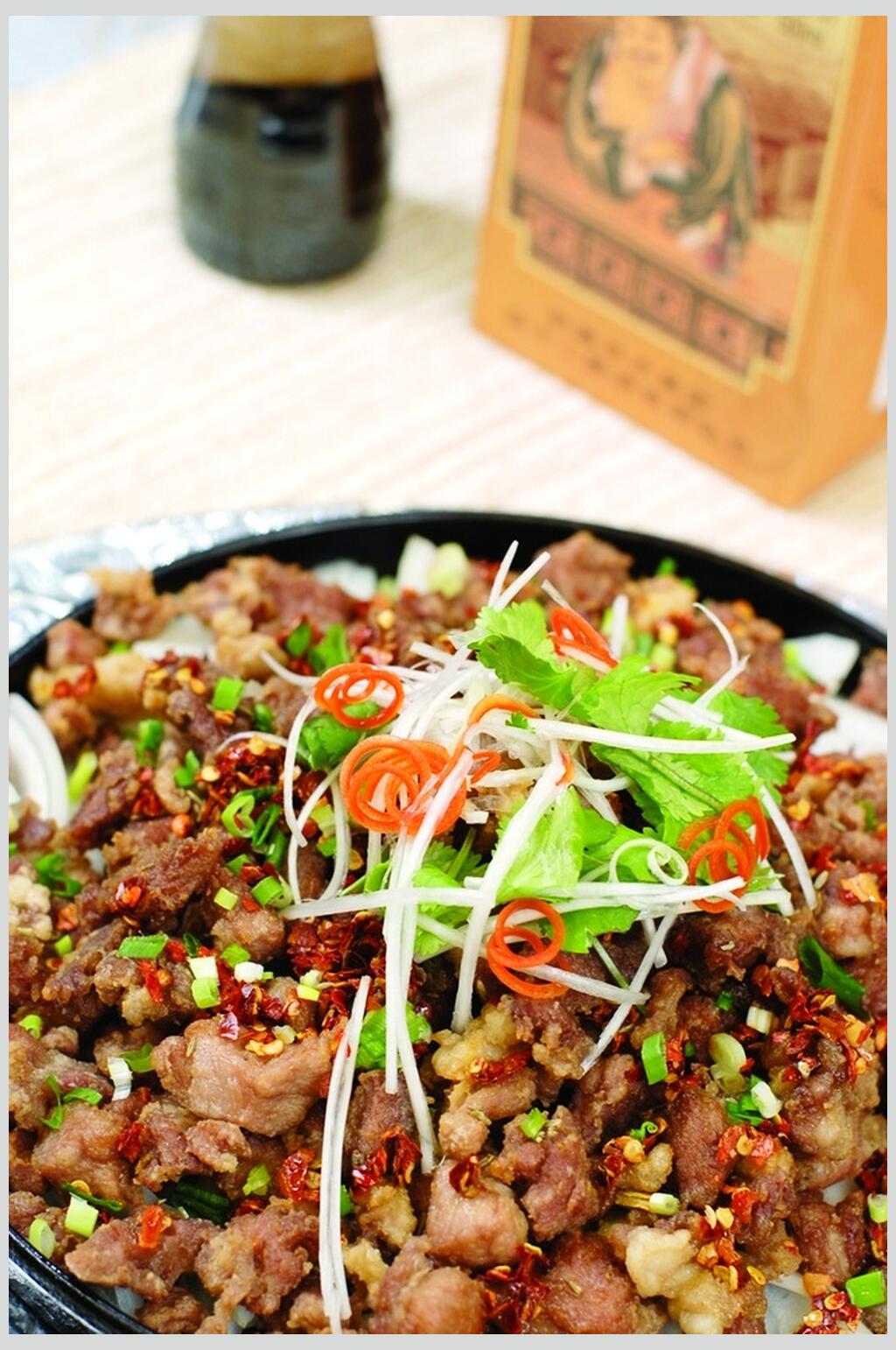 香辣炒烤羊肉食品摄影图片素材