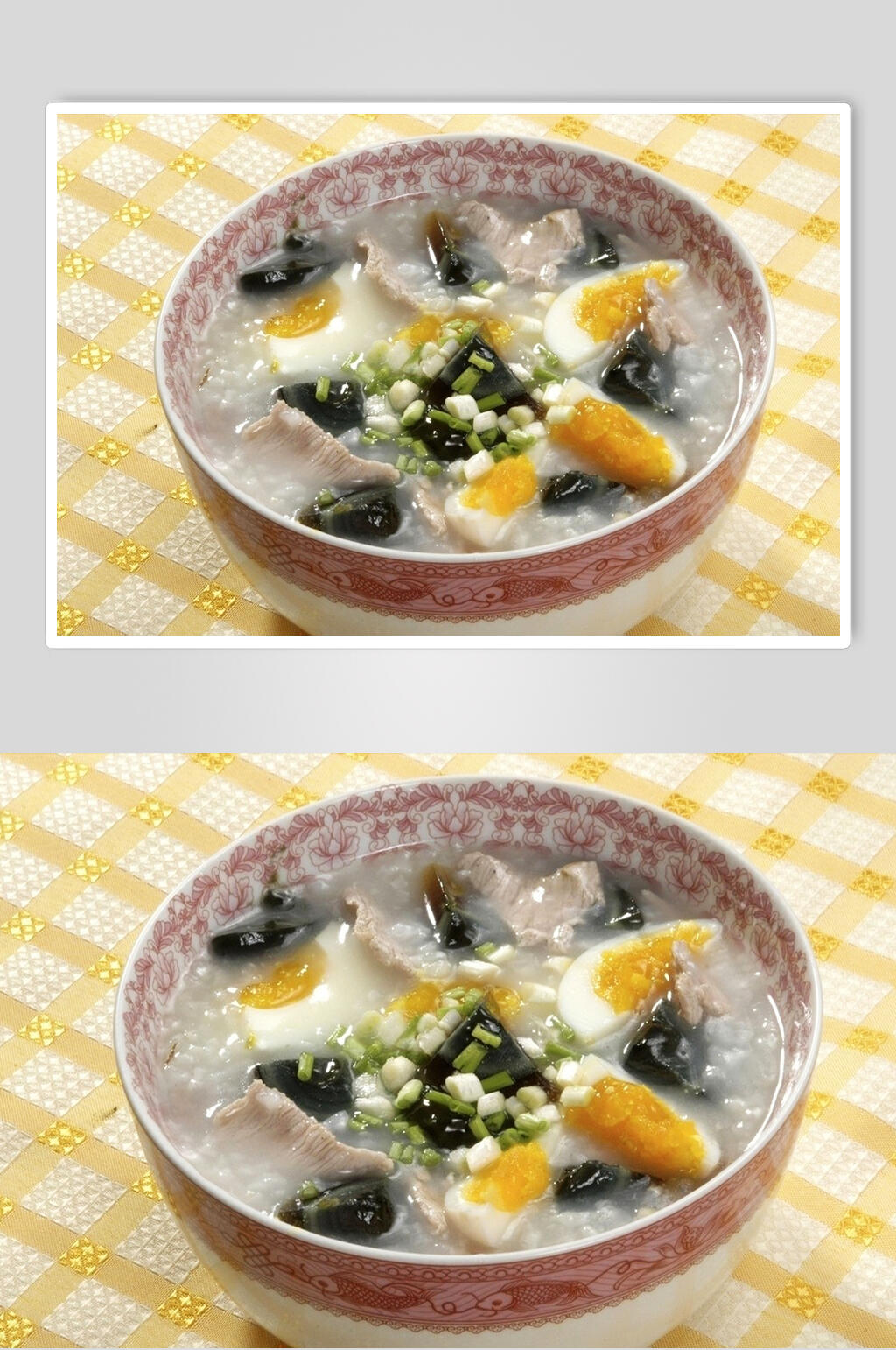 老火皮蛋瘦肉粥餐饮高清图片素材