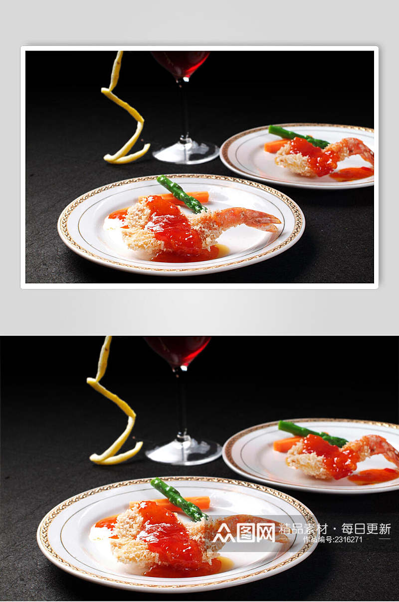 乾隆富贵虾食物高清图片素材