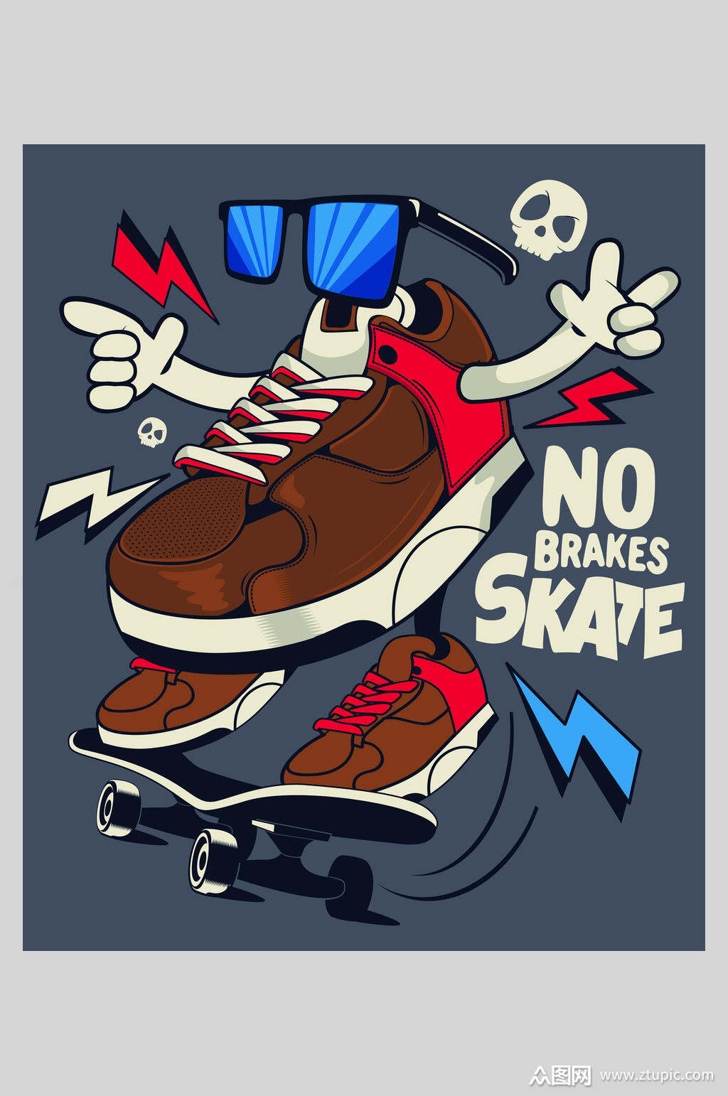 创意涂鸦卡通矢量插画素材素材