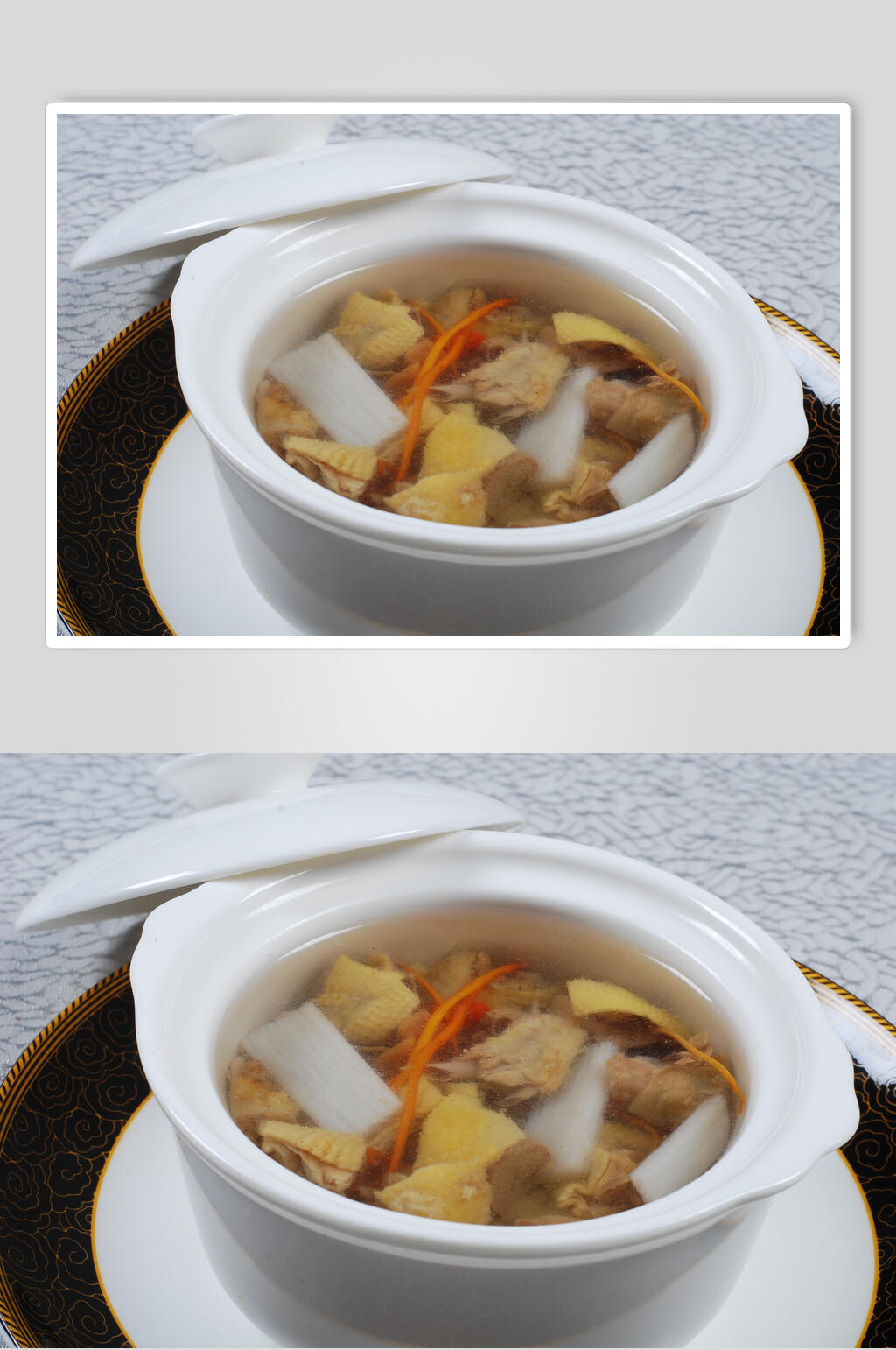 虫草花炖乳鸽餐饮摄影图片素材