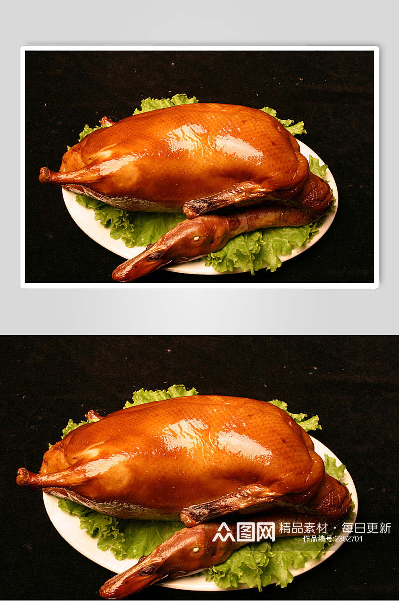 特色美食烤鸭卤鸭食品图片素材