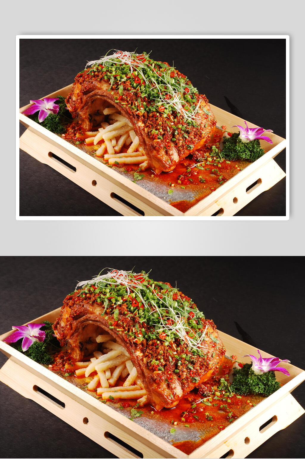 香辣过桥大排食物图片素材