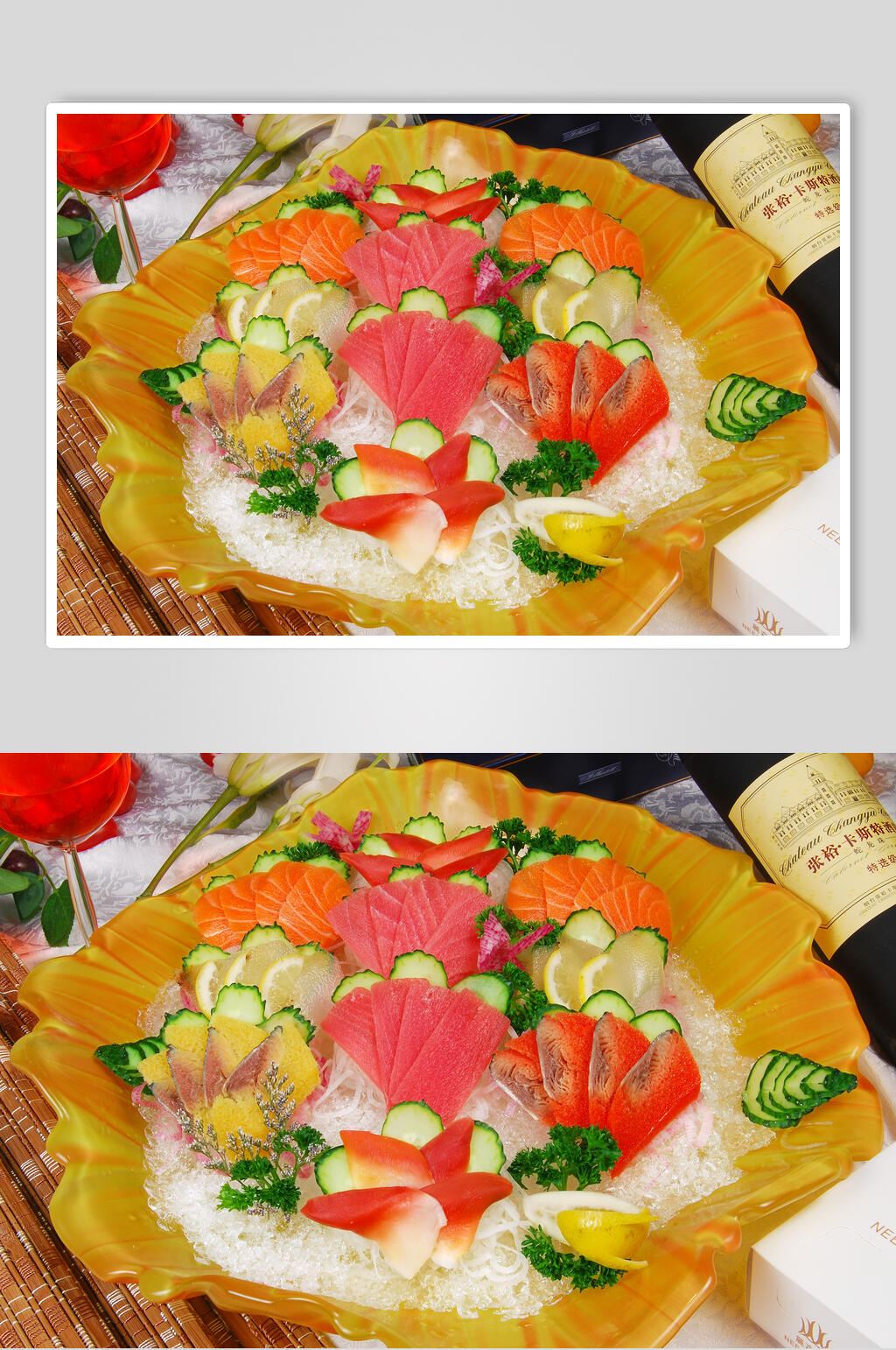 精品美味刺身拼盘食物高清图片素材