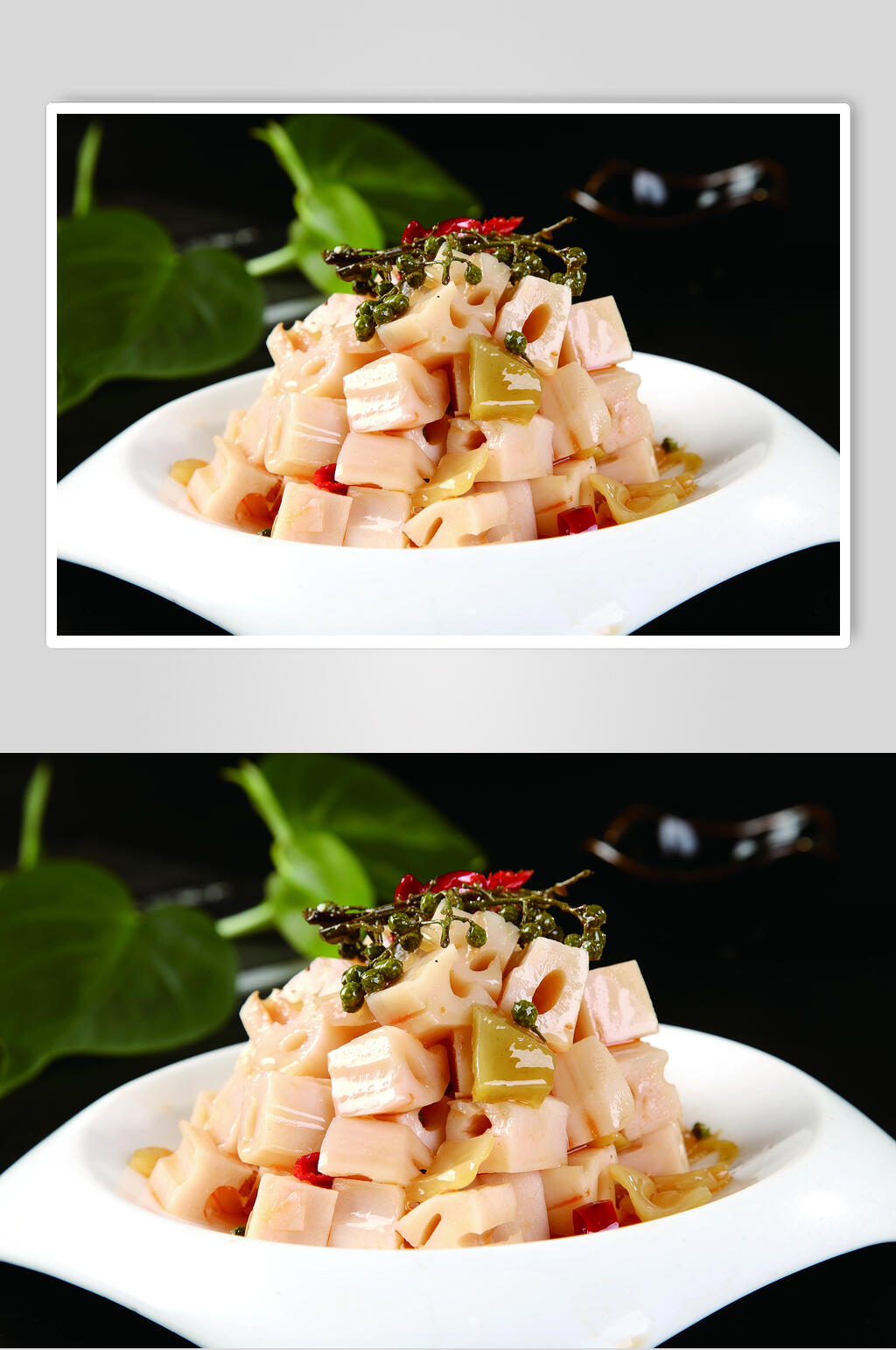 风味藕丁食物图片素材
