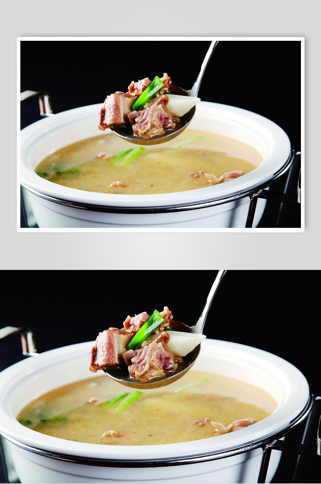营养腊鸭炖山药美食图片素材
