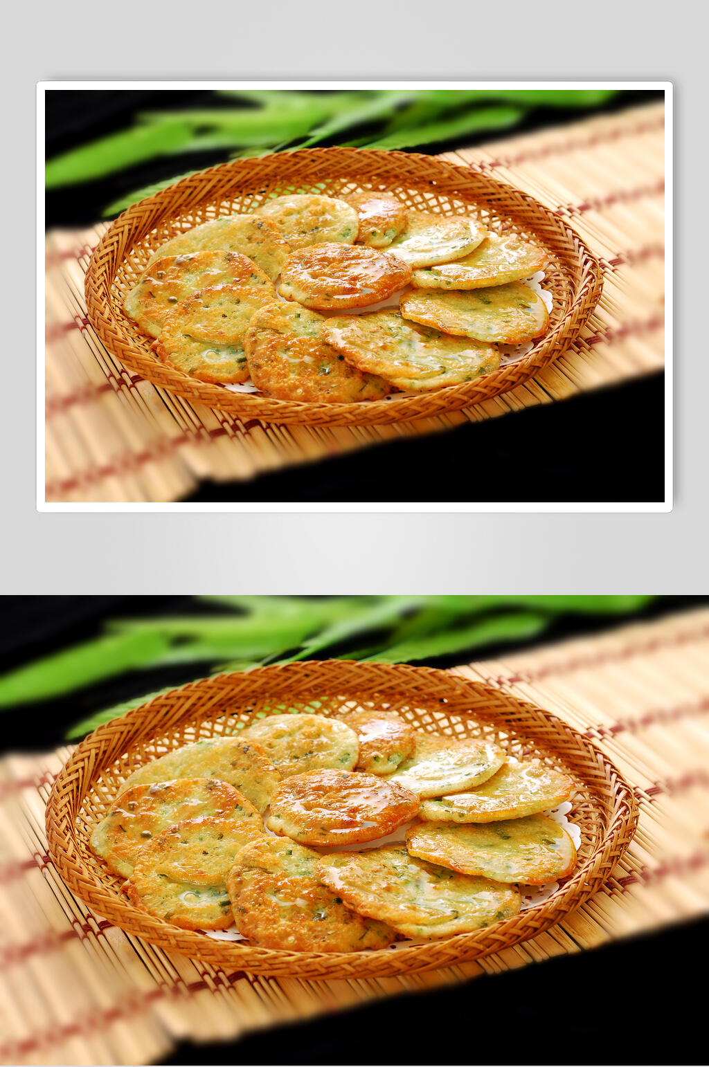 金黄美味野菜锅贴美食图片素材
