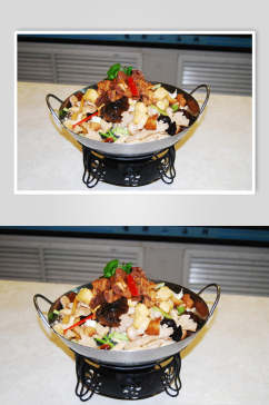 清真铁锅炖美食图片