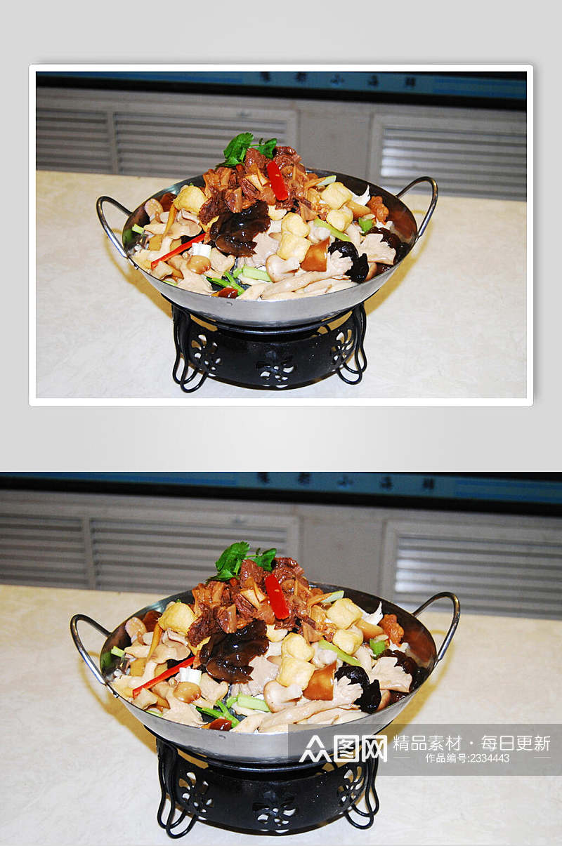 清真铁锅炖美食图片素材