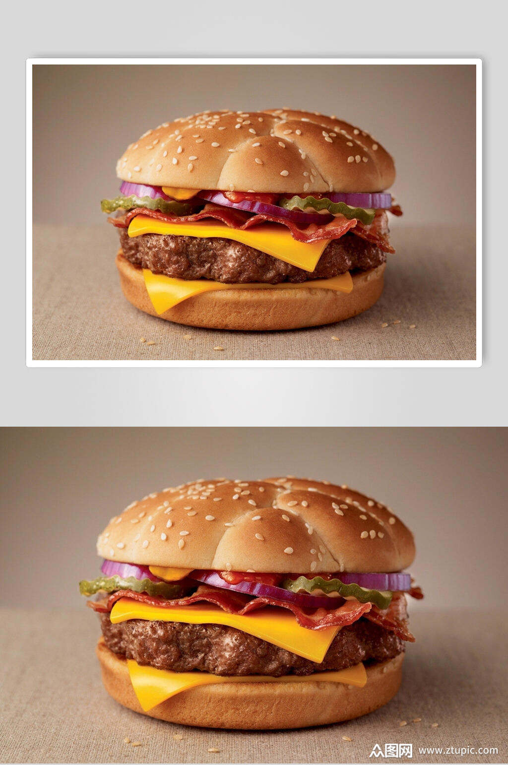 牛肉汉堡食物图片素材