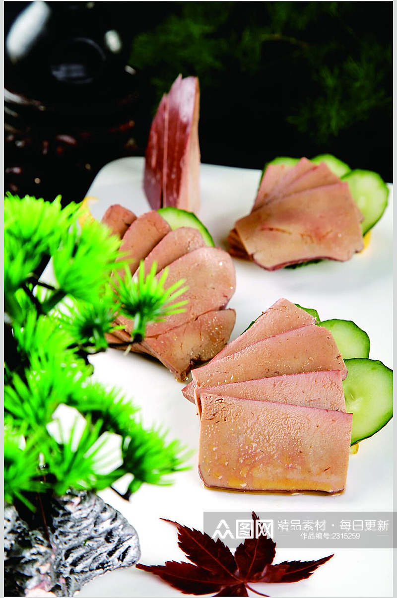 白兰地鹅肝食物图片素材