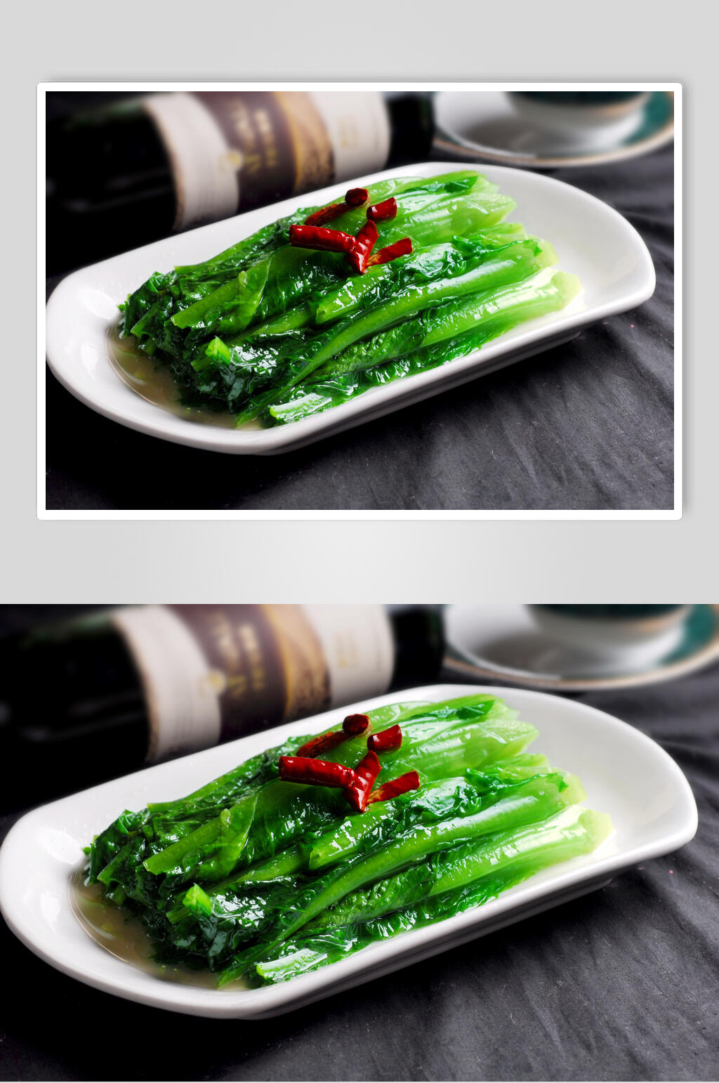 炝炒油麦菜食物图片素材