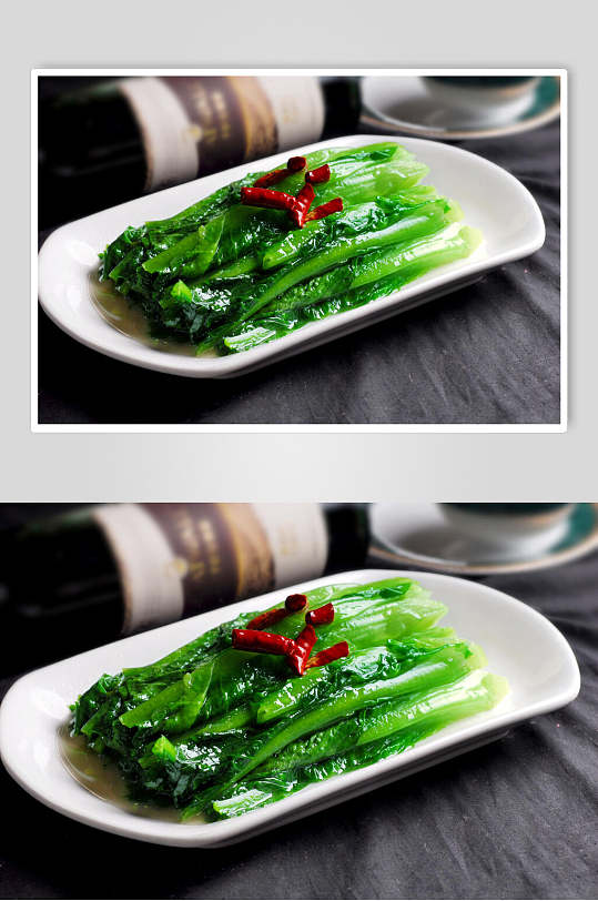 炝炒油麦菜食物图片-众图网