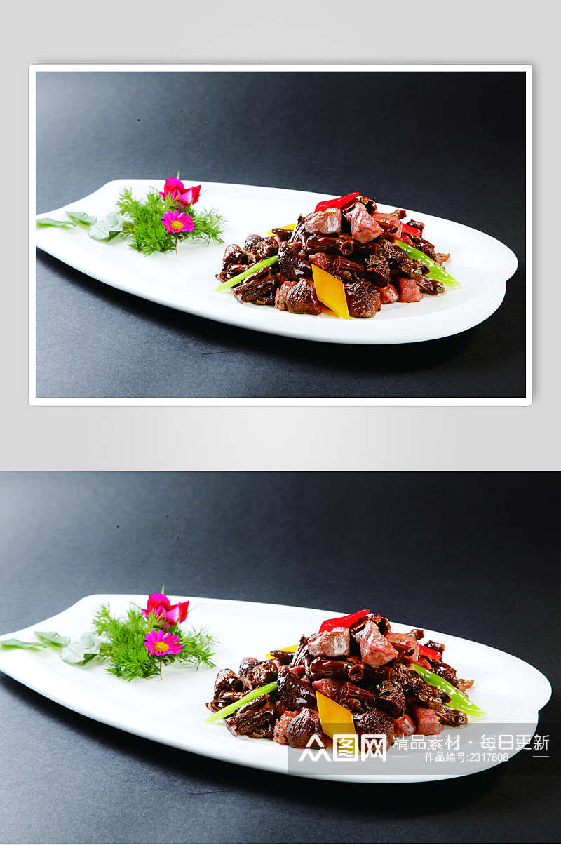 松茸澳洲小牛肉餐饮食物图片素材