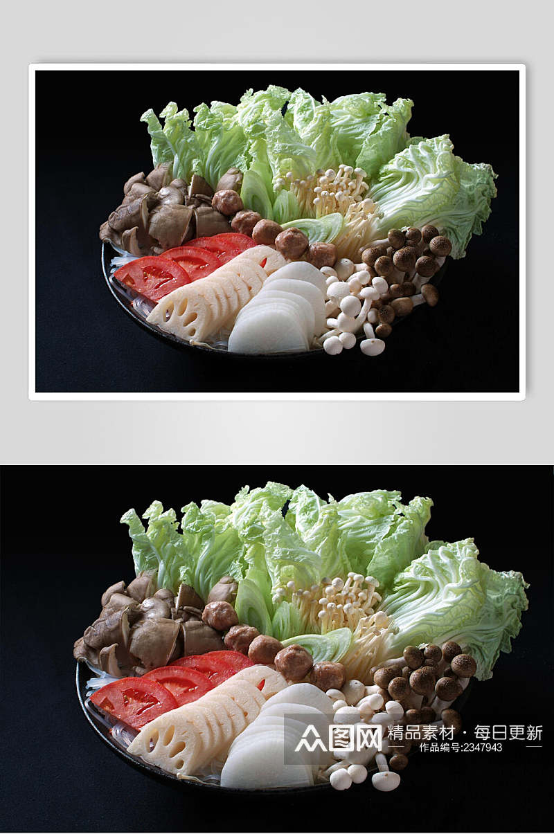 单点蔬菜拼美食摄影图片素材