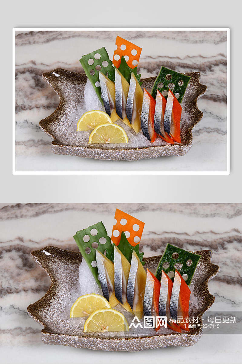 精品海鲜刺身拼盘食品高清图片素材