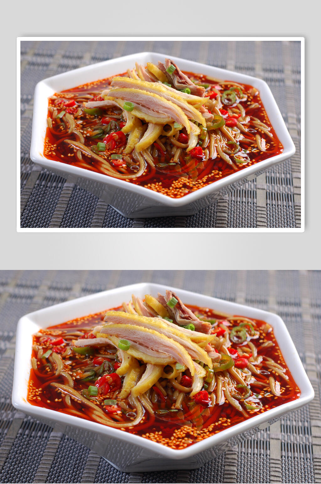 鸡丝芥面食物高清图片素材
