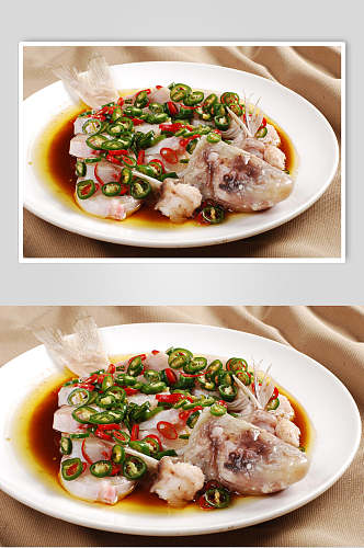 椒香鮰鱼食品摄影图片