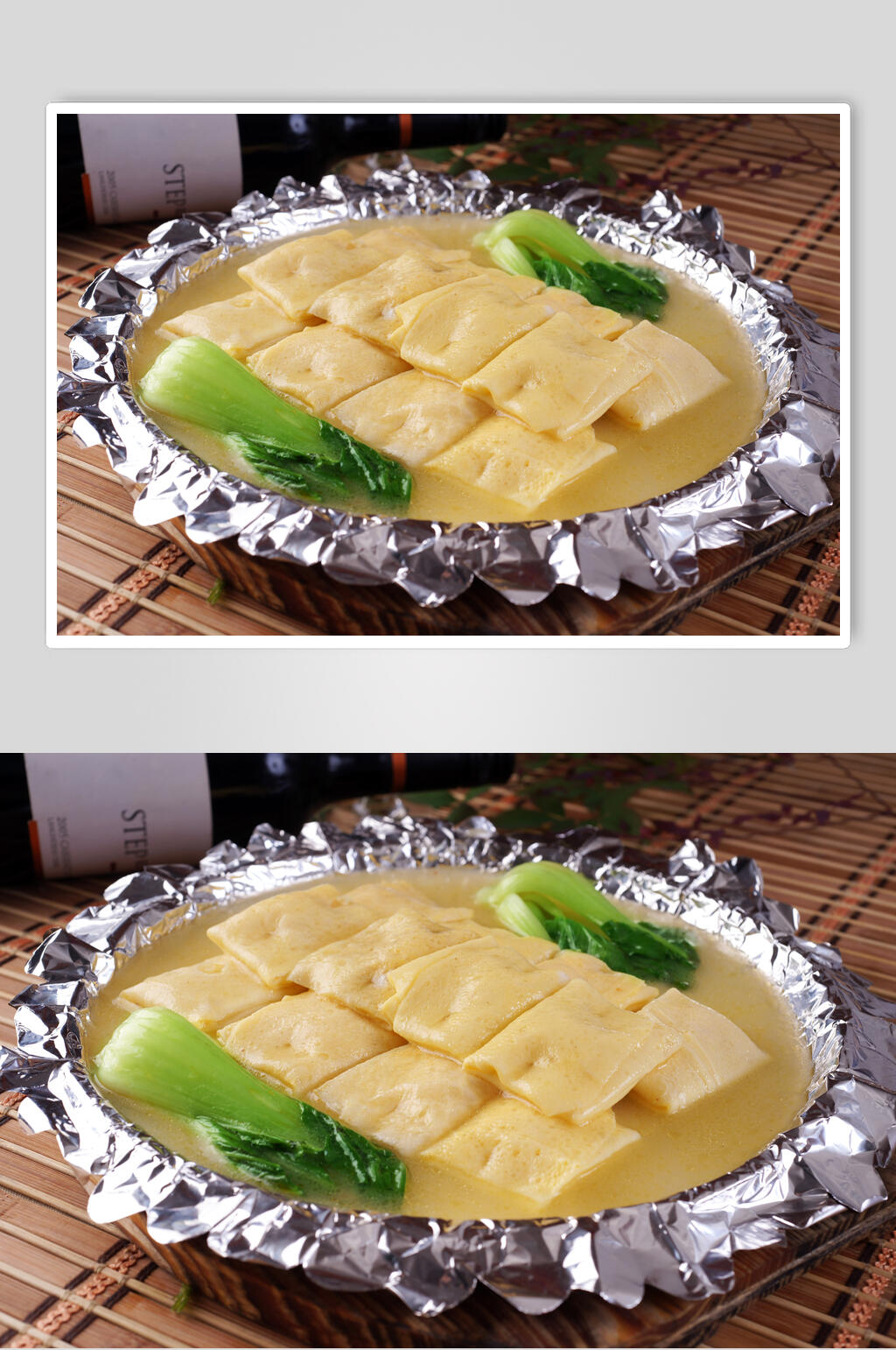 美味荷包豆腐食物实拍图片素材