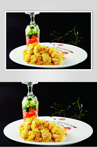 千米水晶虾食物摄影图片