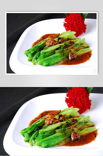 豆豉鲮鱼油麦菜餐饮图片