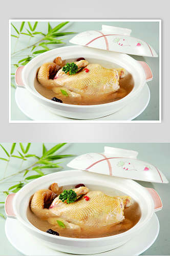 清汤煨笋鸡食物图片