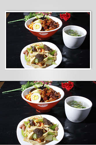 东坡肉盖饭餐饮高清图片