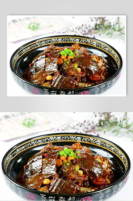 招牌信阳焖甲鱼食物摄影图片