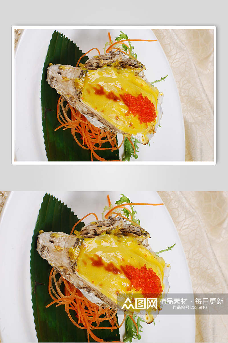 海胆酱烧生蚝食品图片素材