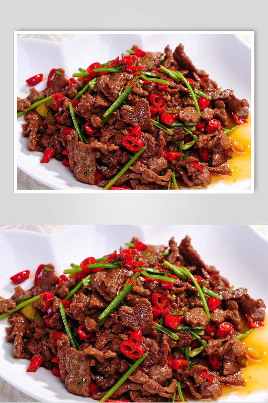 湘菜炒菜小炒黄牛肉食物摄影图片