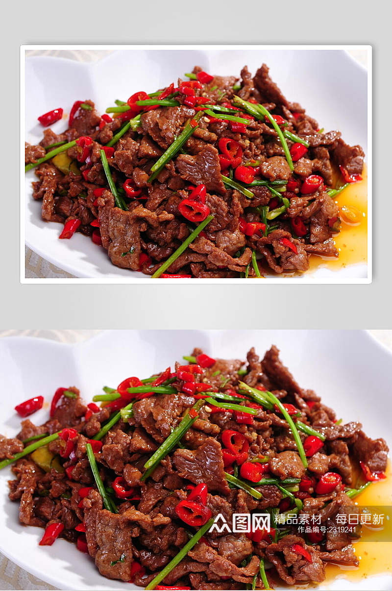 湘菜炒菜小炒黄牛肉食物摄影图片素材