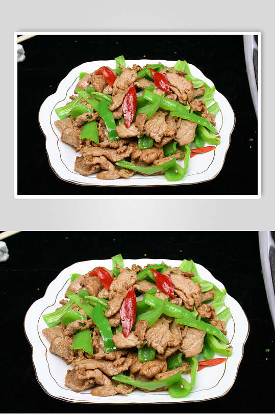 青椒炒牛肉家常菜食品图片