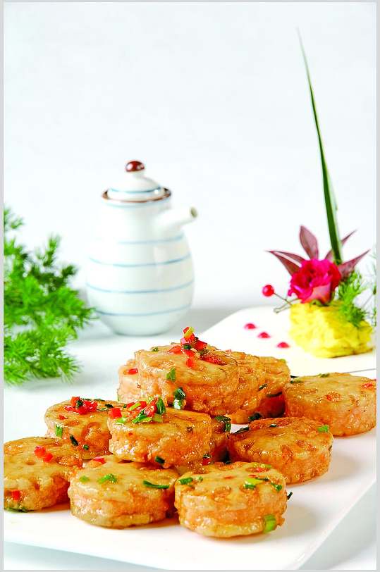 百花酿莲藕美食摄影图片