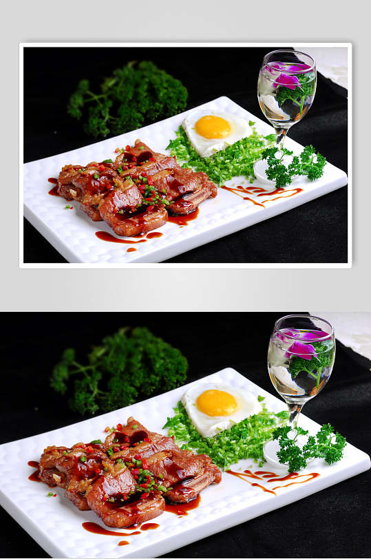 精品热菜西式香煎牛仔骨餐饮图片