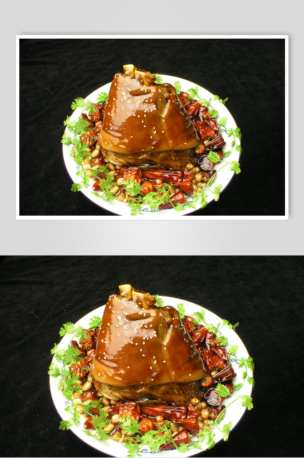 香辣猪腿肉家常菜高清图片素材