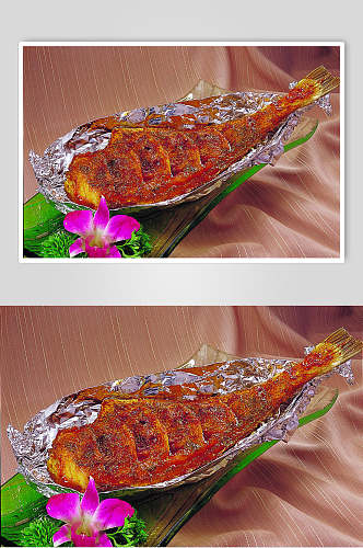 塞外烤鱼食物摄影图片