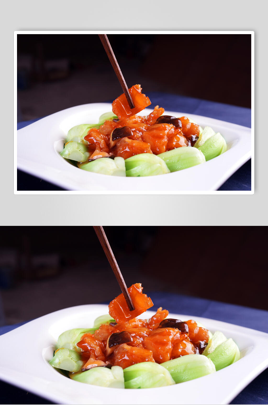黑松露焖鱼唇美食图片素材