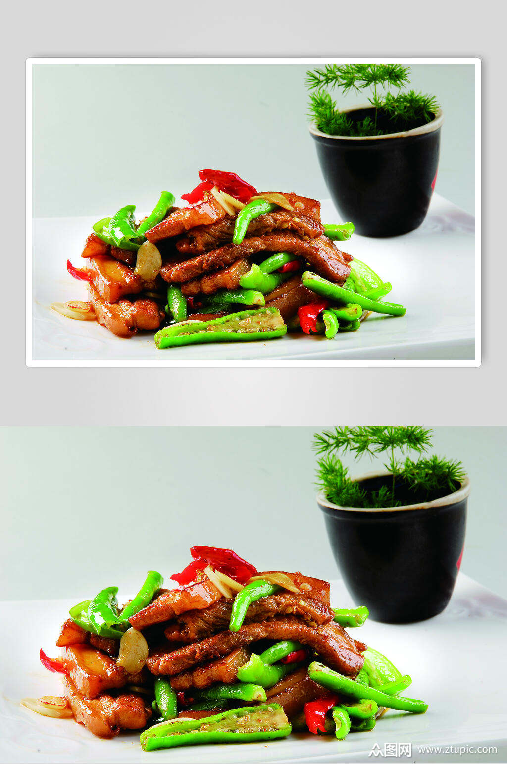 椒香坛子肉食品摄影图片