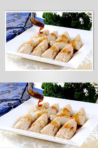 红糖粽子食品摄影图片