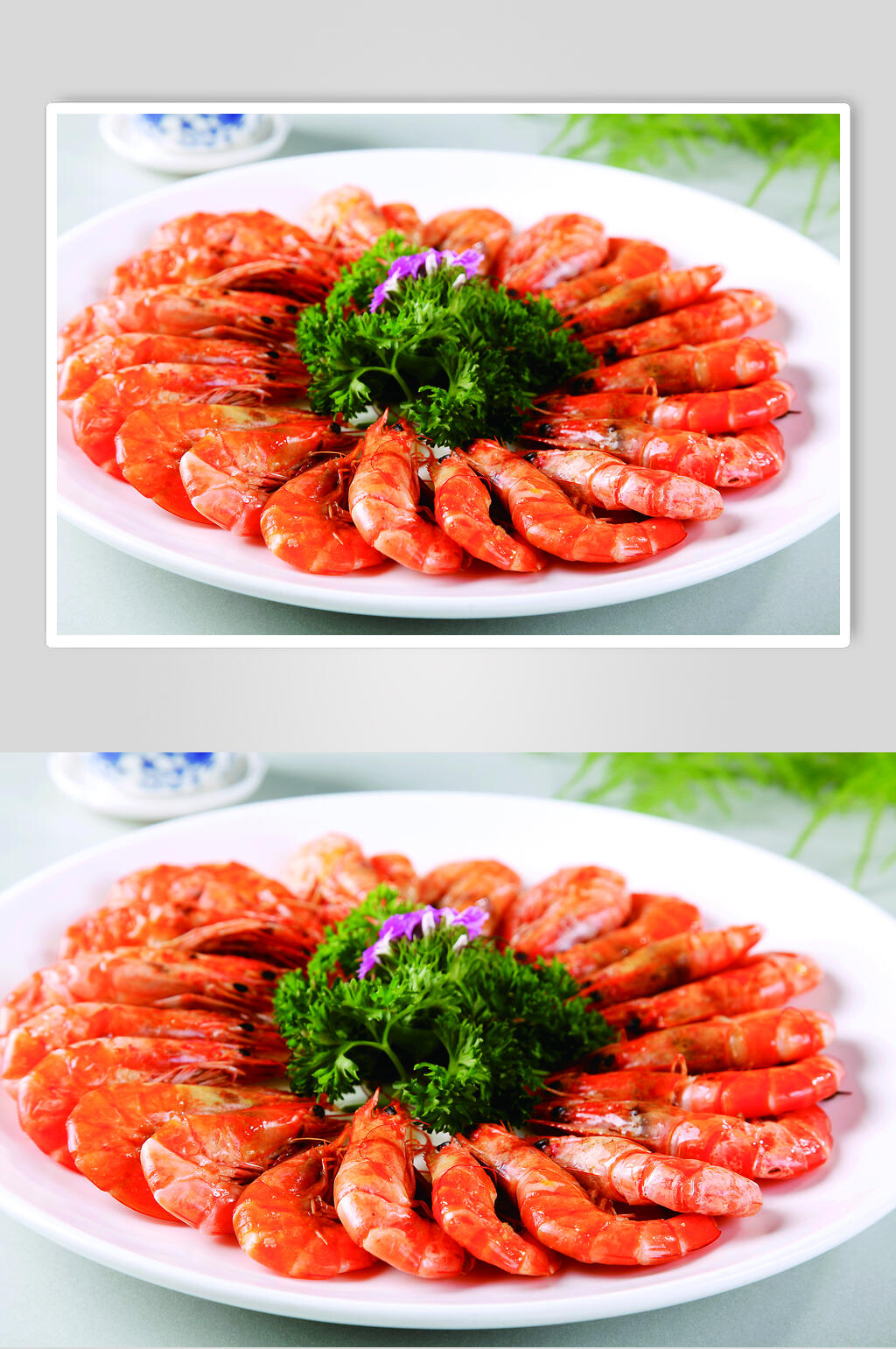 特色海鲜盐锔大虾图片素材