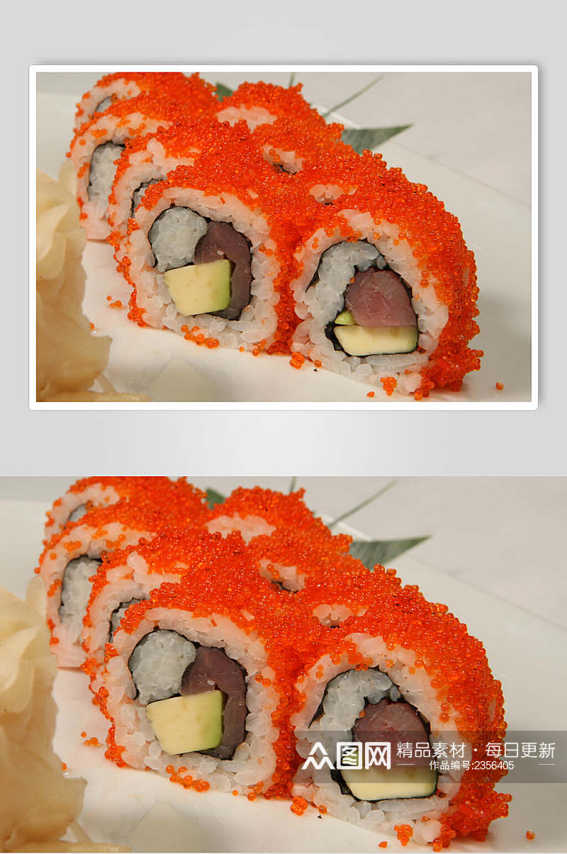 鱼籽寿司食物摄影图片素材