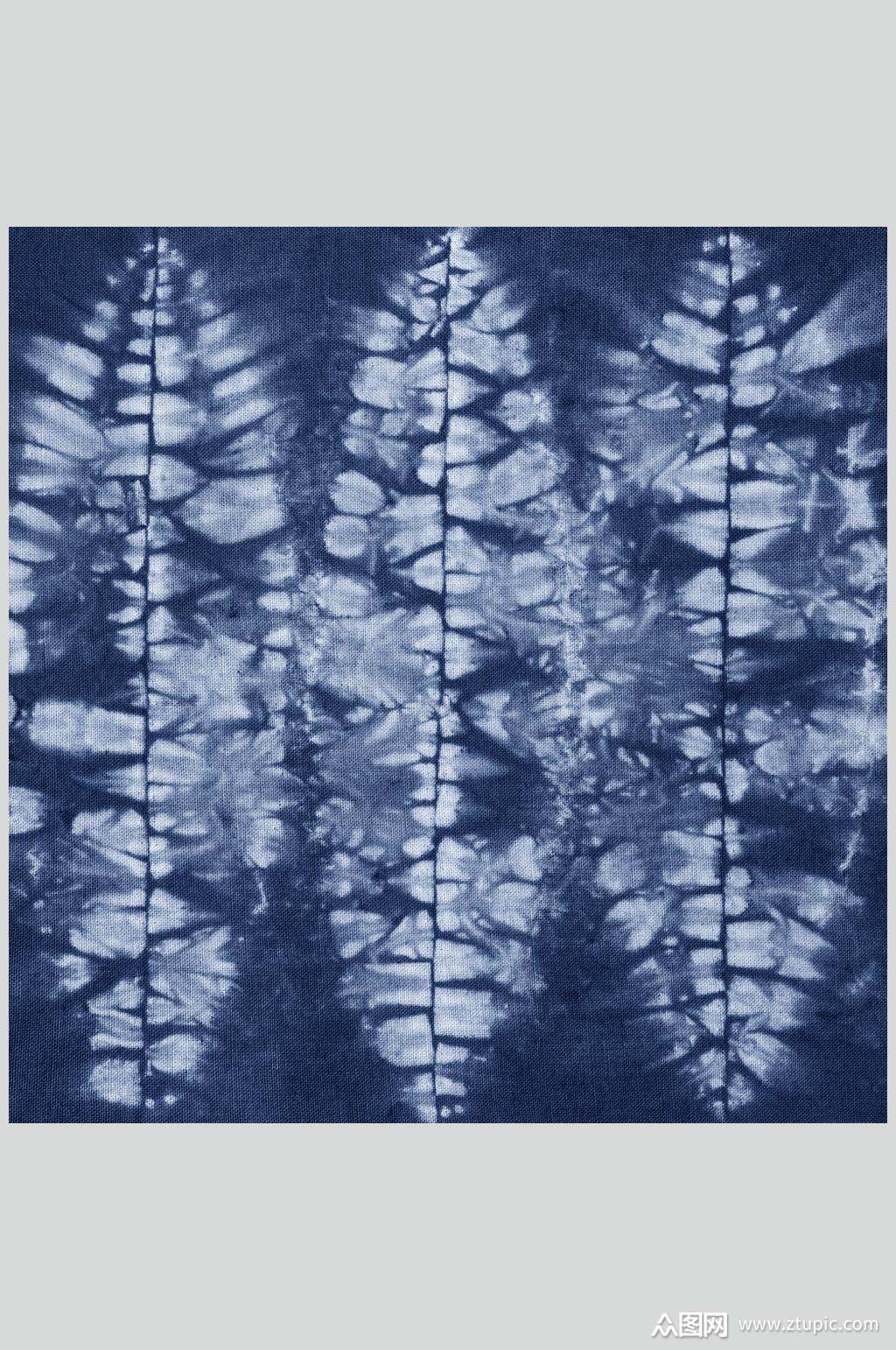 蓝色扎染布工艺图片素材