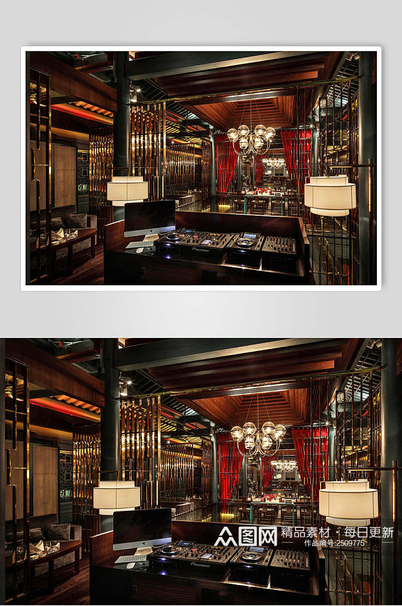 古典商业餐厅大厅摄影图片素材