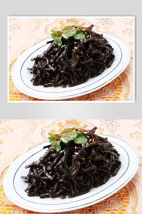 葱油蕨菜摄影图片