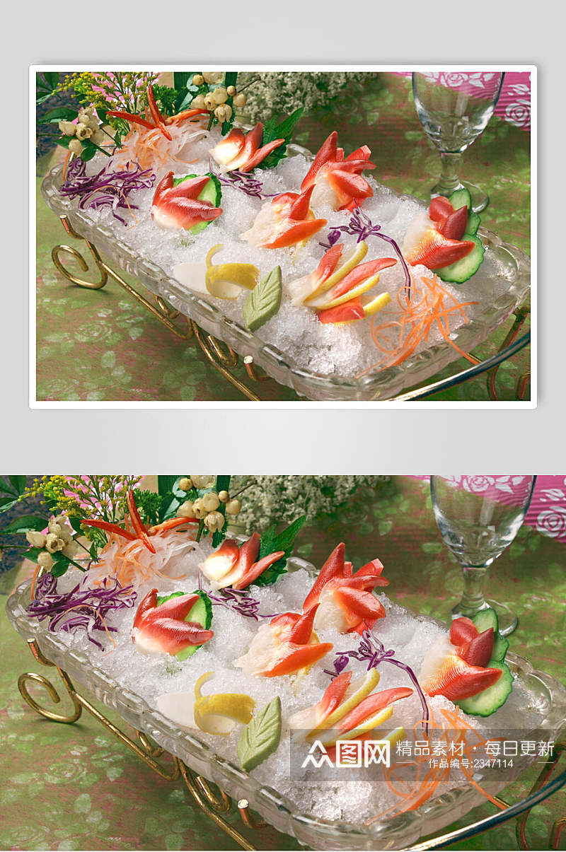 创意海鲜刺身拼盘食品高清图片素材
